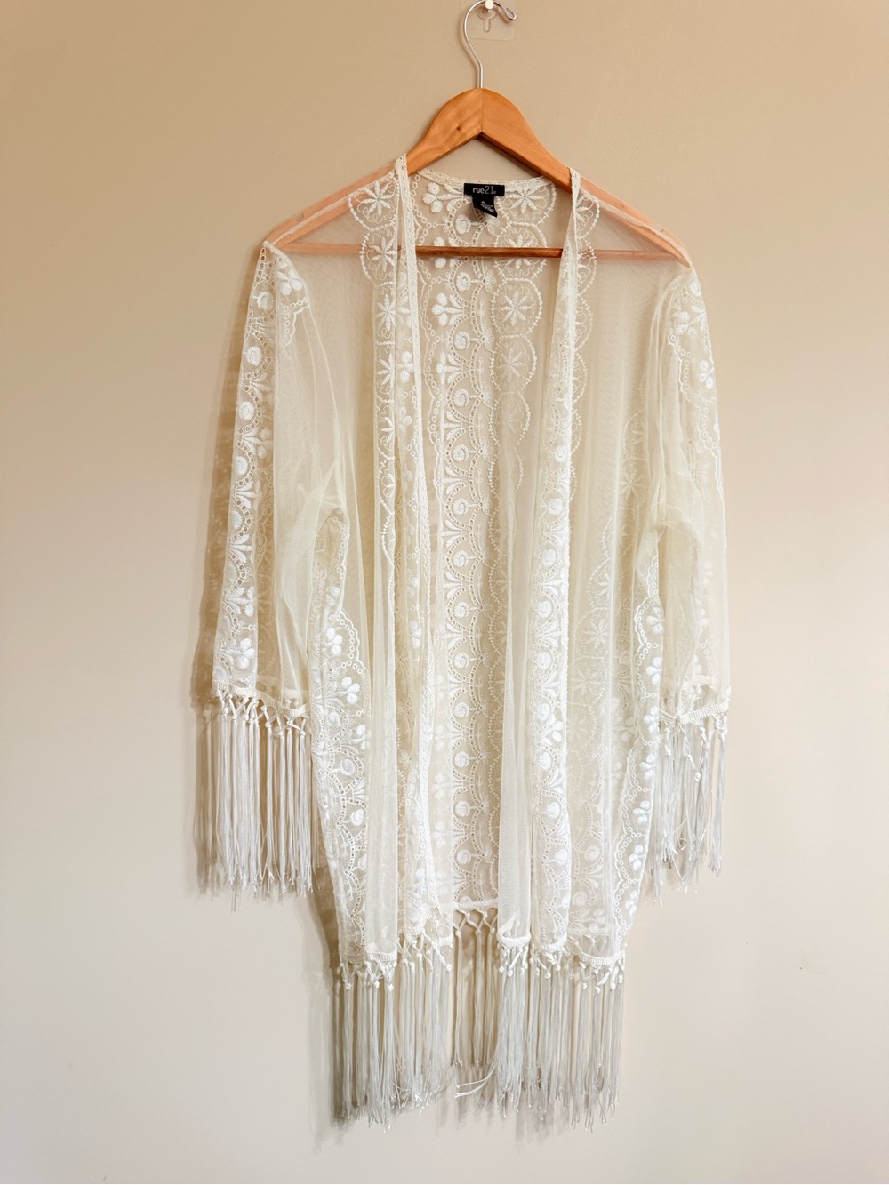 Lace Kimono with Fringe Whimsy fairy